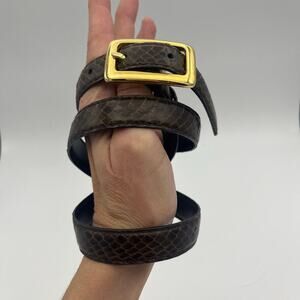 Women's Brown Genuine Snakeskin Belt Size M